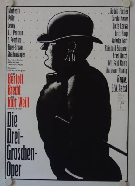 Die Dreigroschenoper originales deutsches Filmplakat (R73)